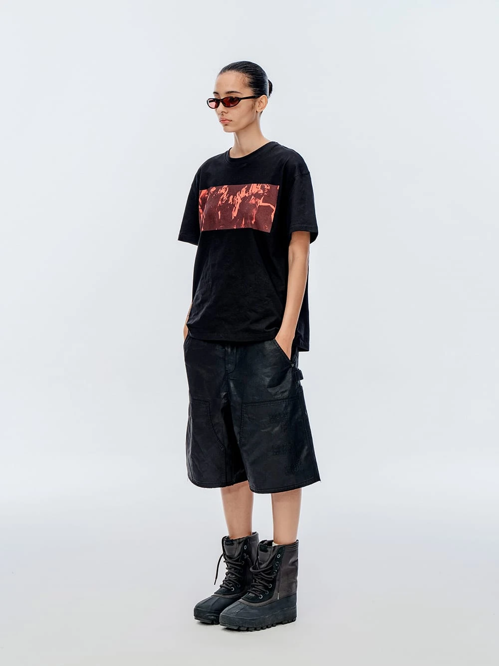 Fallen Waxed Double Knee Shorts - Image 3