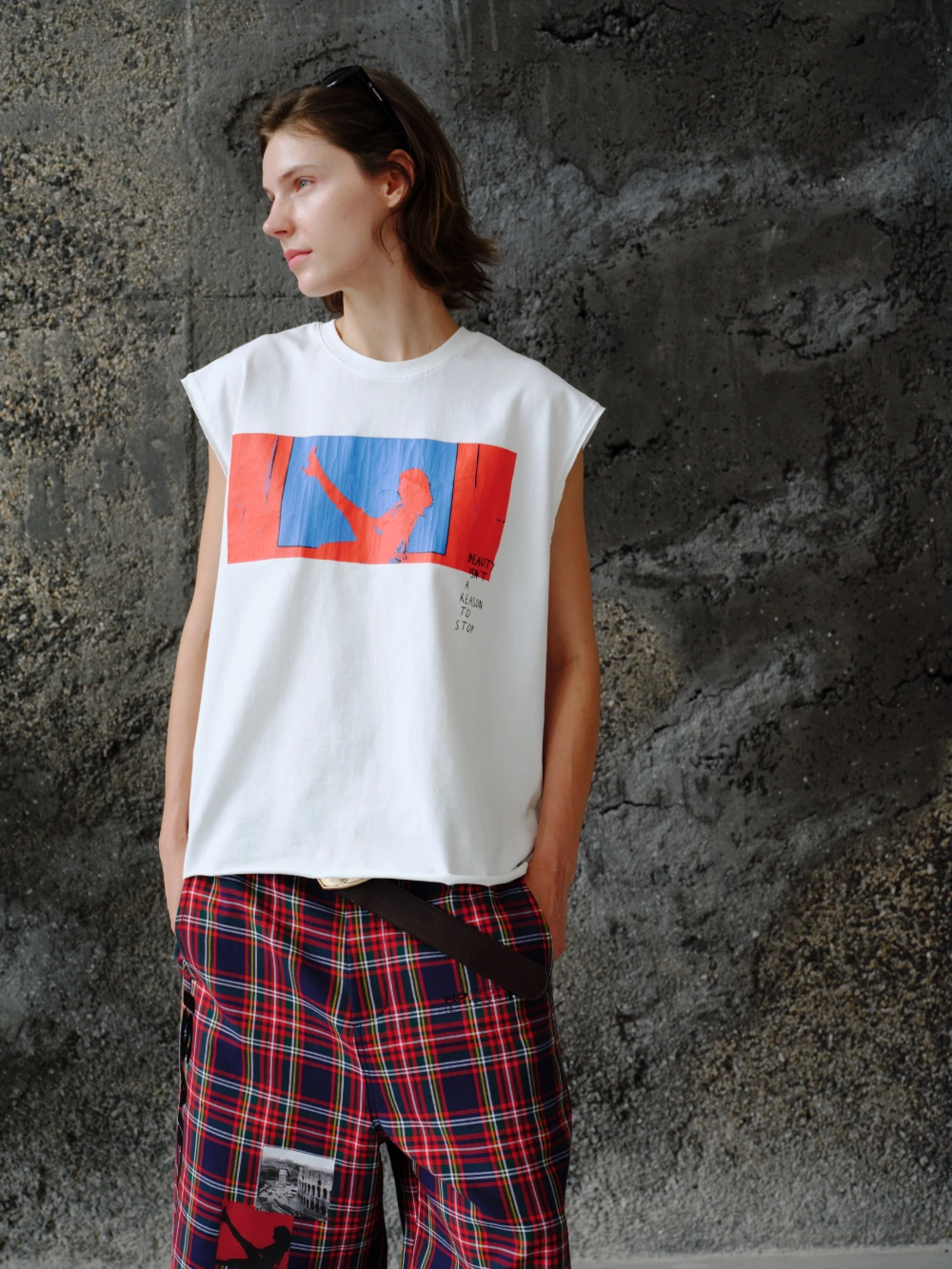 Cabaret Sleeveless Tee White - Image 6